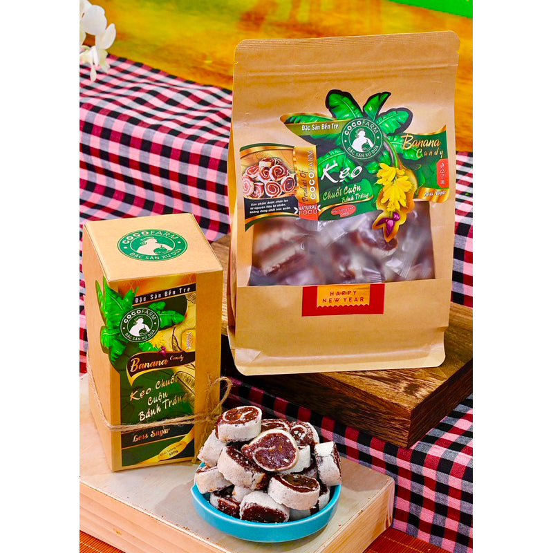Kẹo chuối cuộn bánh tráng Cocofarm |  Việt Nam