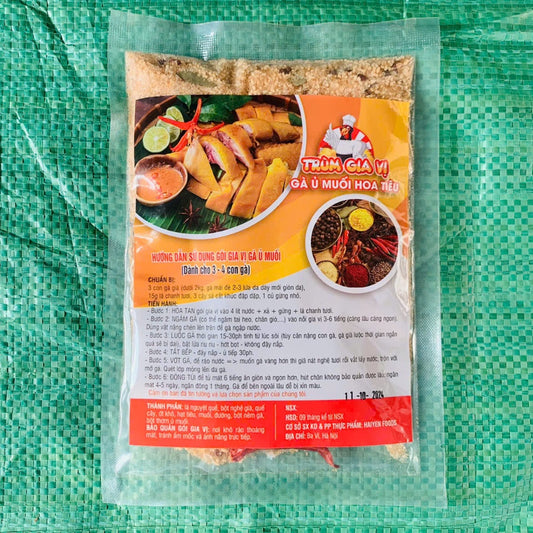 (Tiết kiệm) Set 2 gói gia vị gà ủ muối hoa tiêu, Thảo mộc ủ được 3-4 con gà- gói 300gr |  Việt Nam