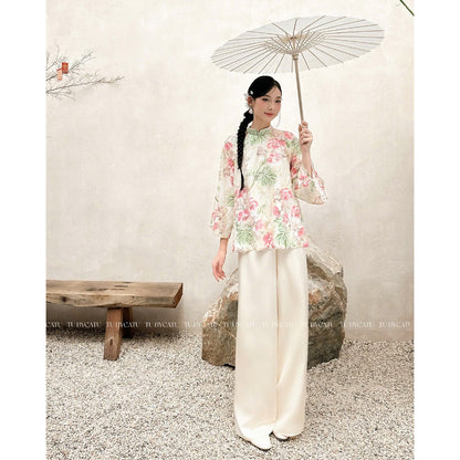 TUBYCATU | Multi-colored wide-leg silk pants