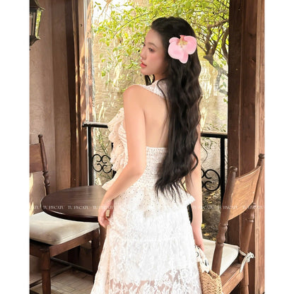 TUBYCATU | Áo chấm bi Nany ruffled top cream