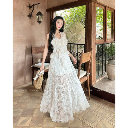 TUBYCATU | Áo chấm bi Nany ruffled top cream