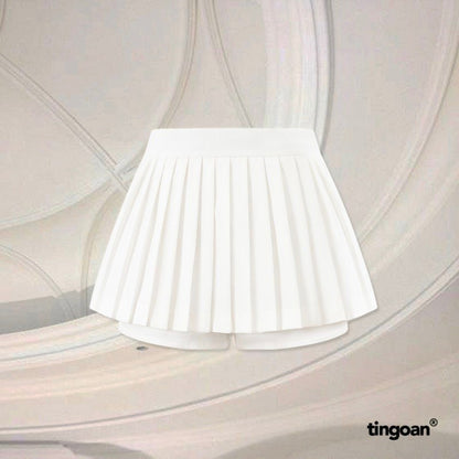 TINGOAN® X   - Chân váy cạp cao thêu chữ "TINGOAN" xếp ly tingoan