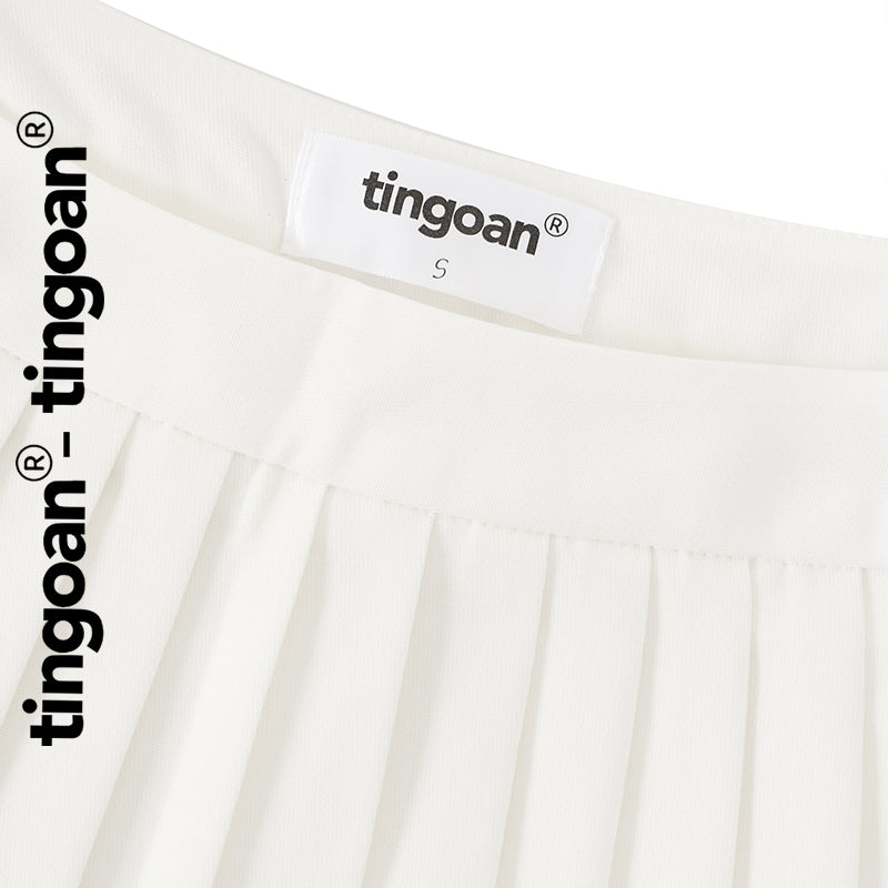 TINGOAN® X   - Chân váy cạp cao thêu chữ "TINGOAN" xếp ly tingoan