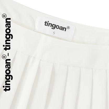 TINGOAN® X   - Chân váy cạp cao thêu chữ "TINGOAN" xếp ly tingoan