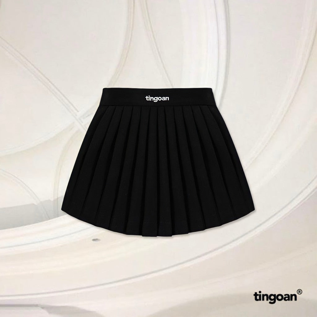 TINGOAN® X   - Chân váy cạp cao thêu chữ "TINGOAN" xếp ly tingoan