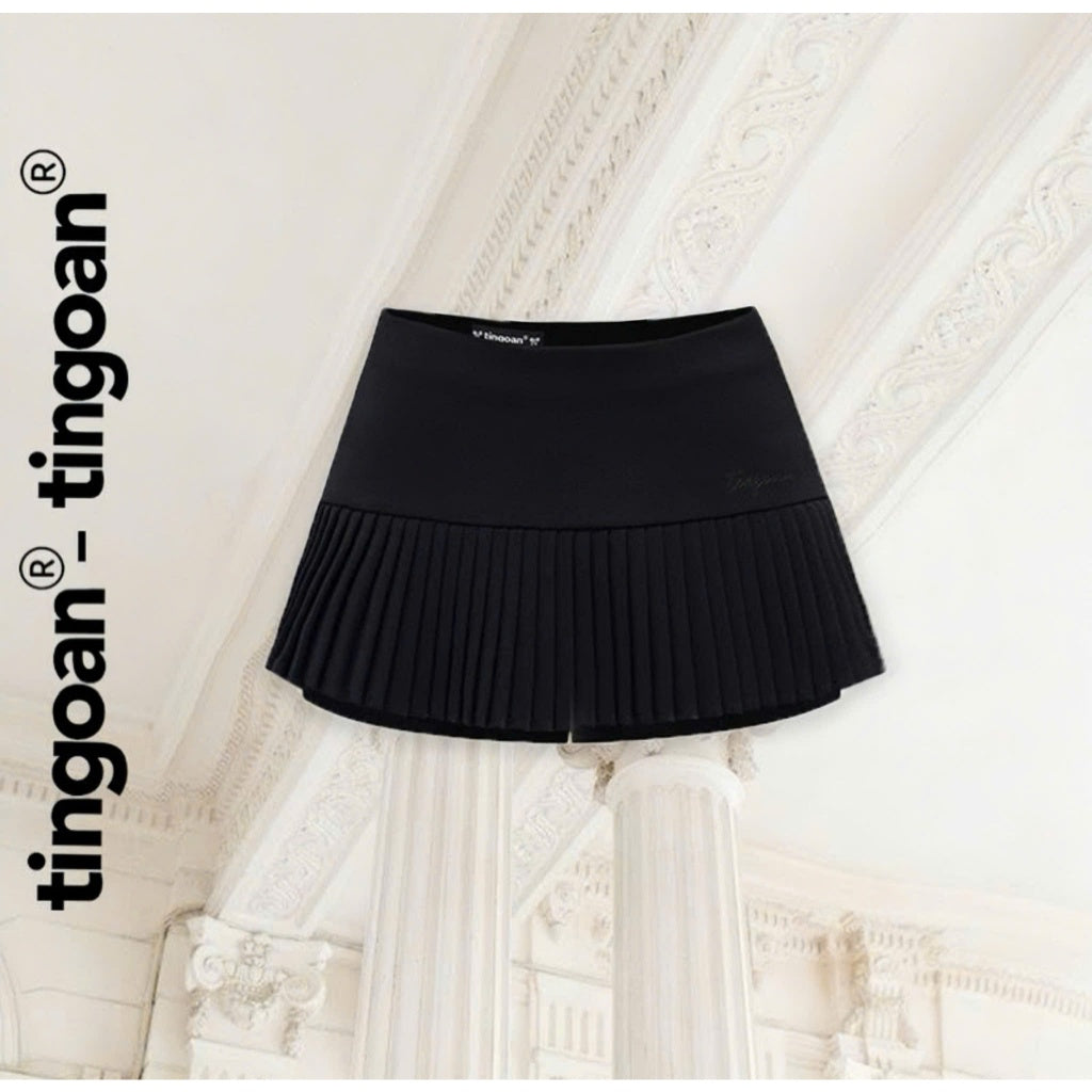 TINGOAN® X   - Chân váy cạp cao thêu chữ "TINGOAN" xếp ly tingoan