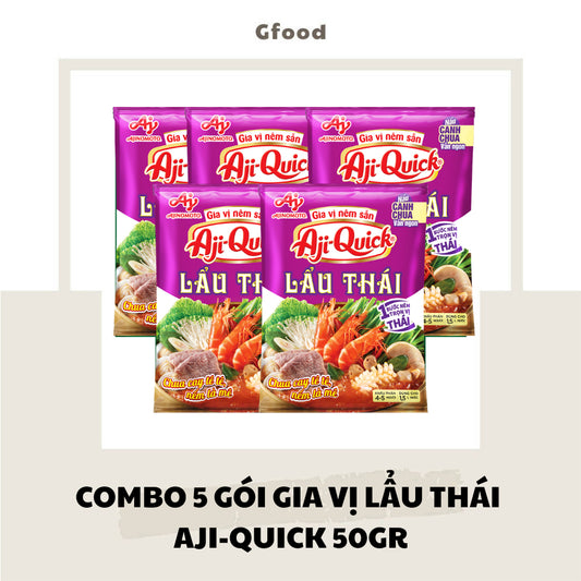 [COMBO 5 GÓI] Aji-Quick Gia Vị Lẩu Thái 50gr |  Việt Nam