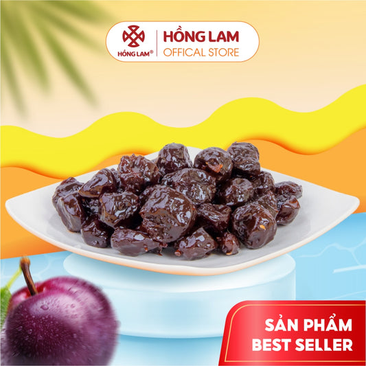 Ô mai (xí muội) mận dẻo đặc biệt Hồng Lam, dạng hộp. Có vị chua, ngọt dẻo |  Việt Nam