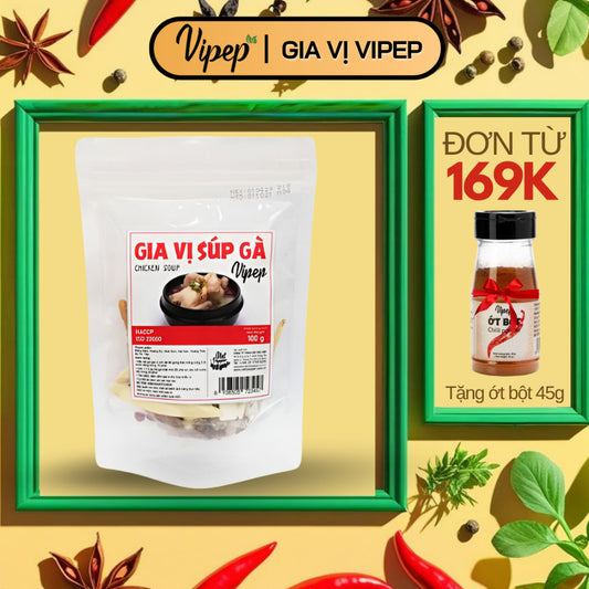 Gia Vị tiềm, hầm Nấu Súp Gà Tự Nhiên Vipep 100g - Gia vị Vipep |  Việt Nam