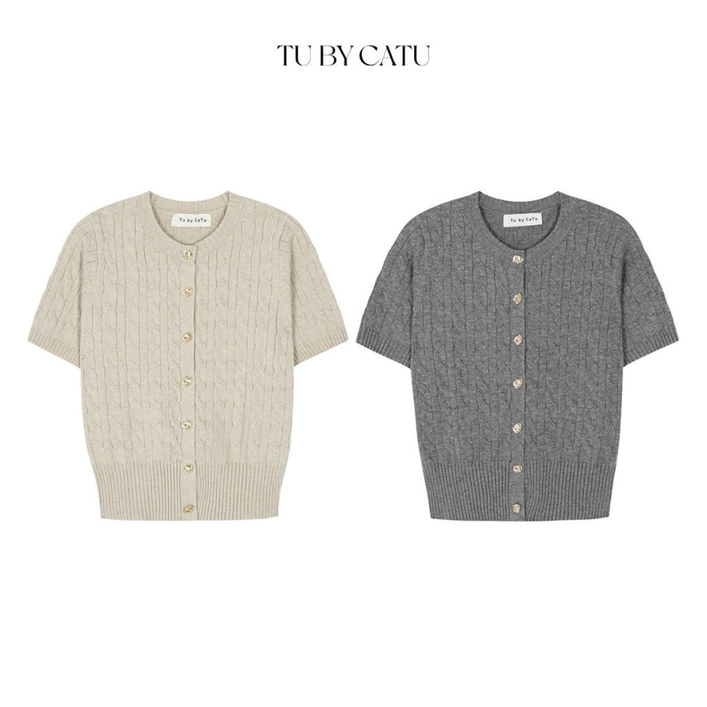 TUBYCATU | Áo dệt kim vặn thừng Nadia Knit Top