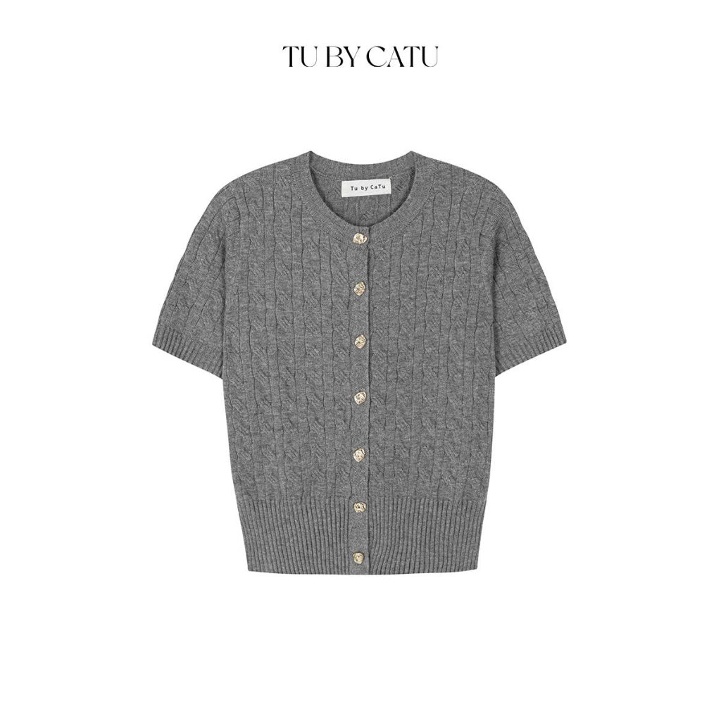 TUBYCATU | Áo dệt kim vặn thừng Nadia Knit Top