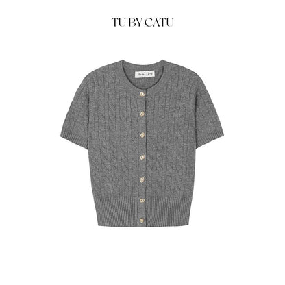 TUBYCATU | Áo dệt kim vặn thừng Nadia Knit Top