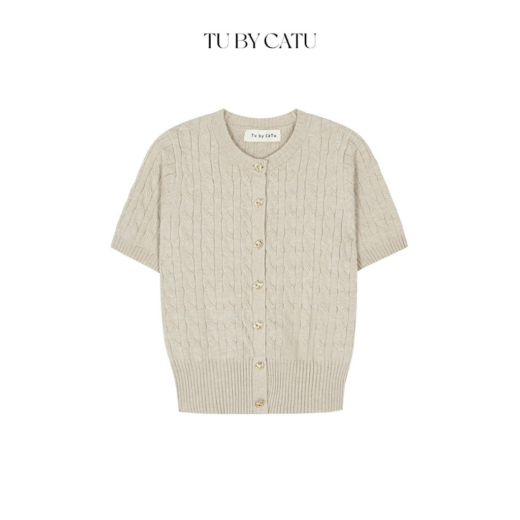 TUBYCATU | Áo dệt kim vặn thừng Nadia Knit Top