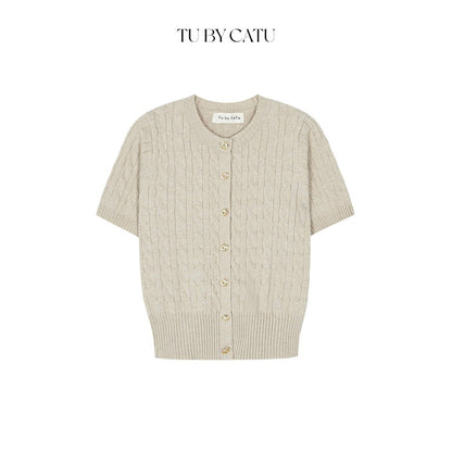 TUBYCATU | Áo dệt kim vặn thừng Nadia Knit Top