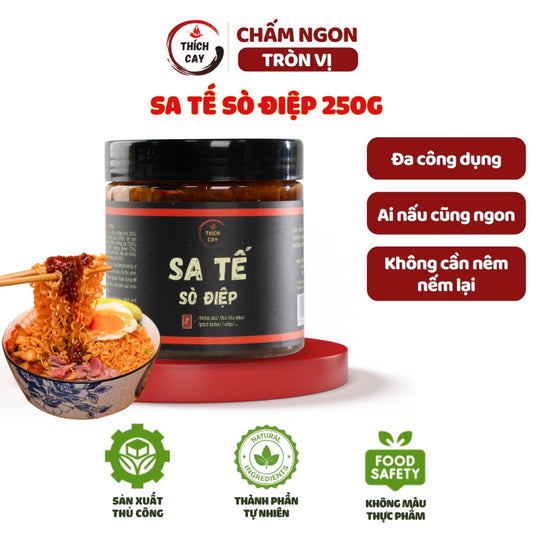 Sa tế sò điệp Thích Cay 250g, trộn mì, hủ tiếu, phở, sốt cá viên chiên, dùng để ướp thịt tiện lợi ST250 |  Việt Nam
