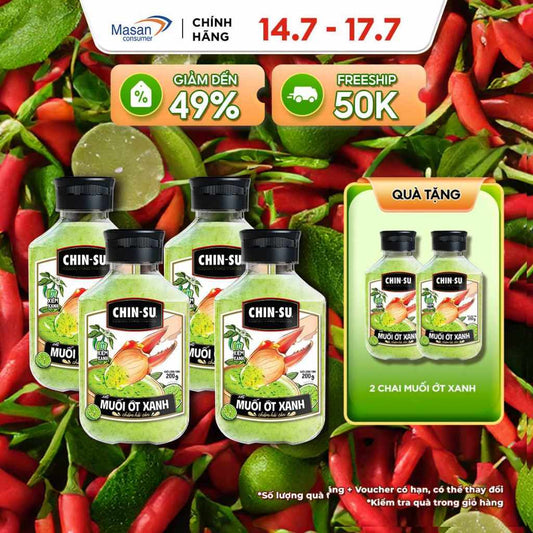 Combo 4 Xốt Muối Ớt Xanh (Cùng Vị)