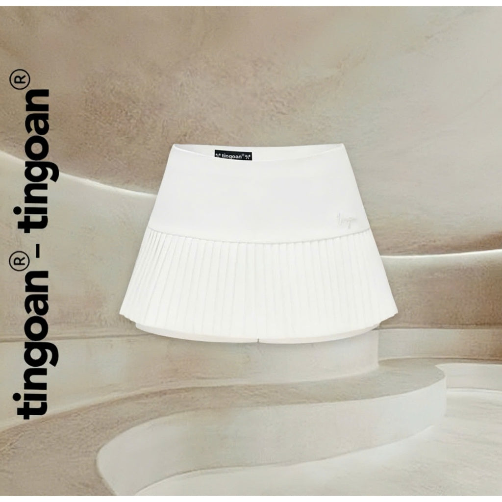 TINGOAN® X   - Chân váy cạp cao thêu chữ "TINGOAN" xếp ly tingoan