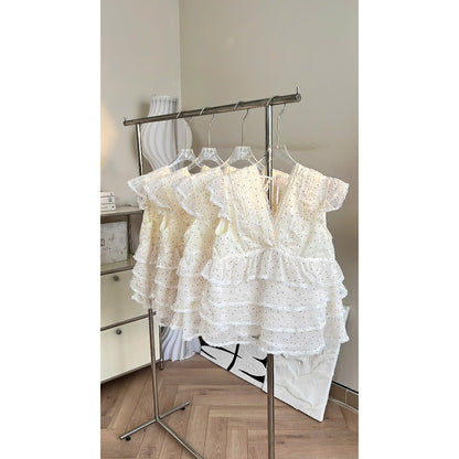 TUBYCATU | Áo kiểu Helen Top chấm bi đen
